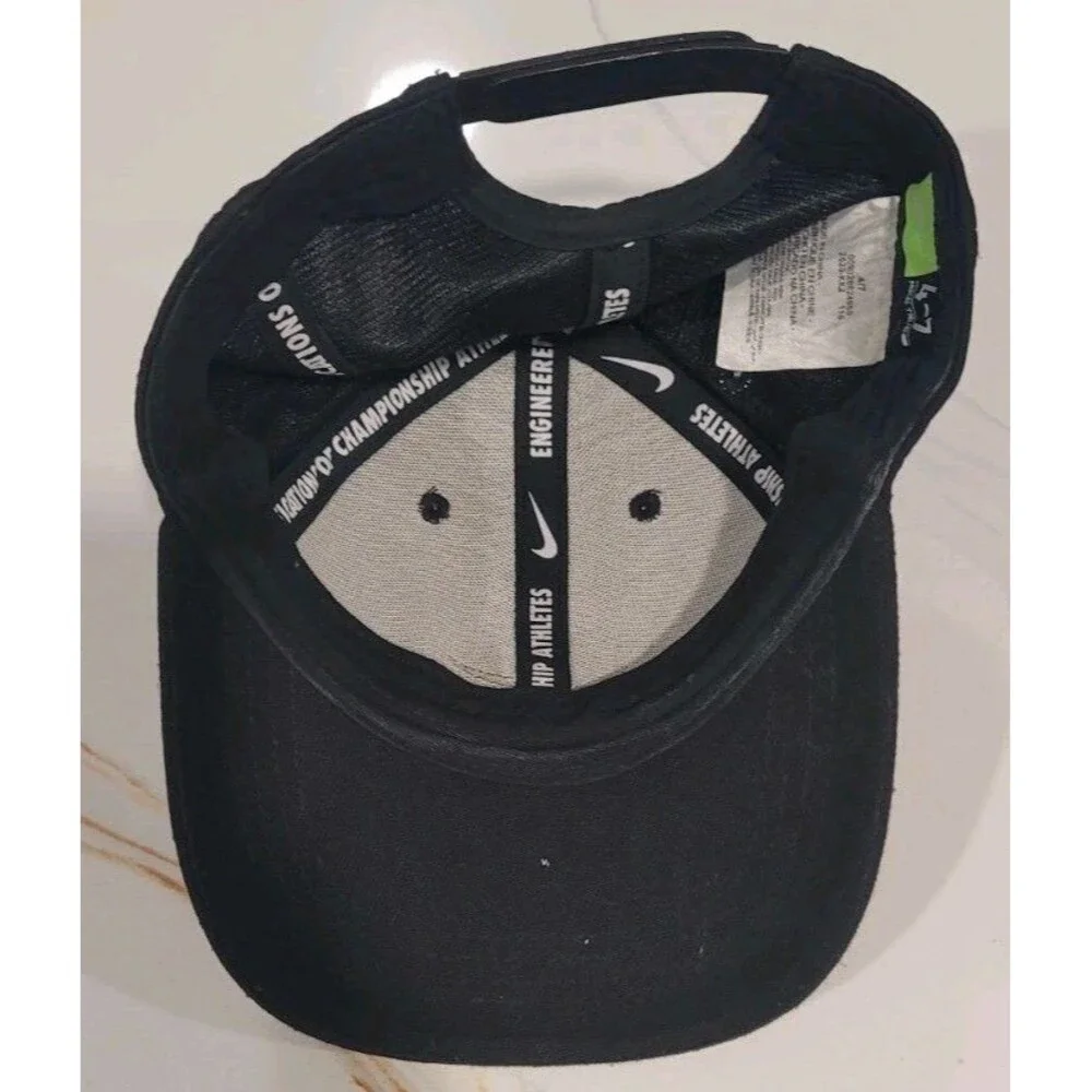 Nike True Kids 4-7 Black Gray Hat Cap Athletic Adjustable Casual Outdoors Snaps